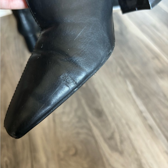 Mango black square toe ankle boots size 7.5 - Picture 5 of 9